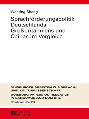 cover image of Sprachförderungspolitik Deutschlands, Großbritanniens und Chinas im Vergleich